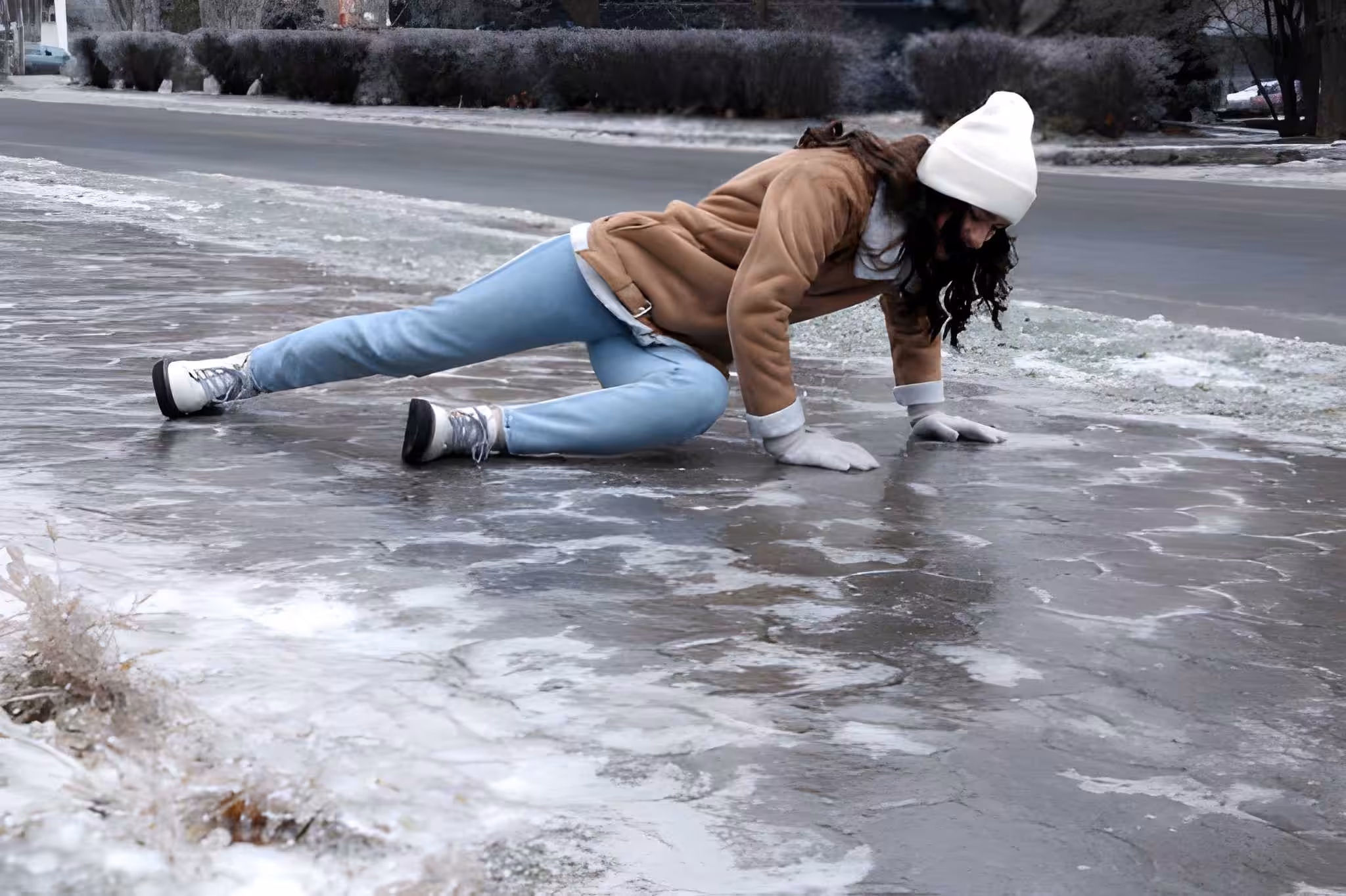 slip and fall on ground woman landed on her hands